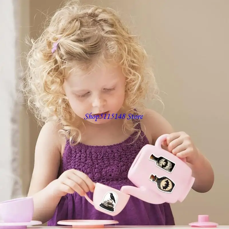 F3MA 50 ملصقات كرتون الساحرة الرسوم المتحركة لاصق ملحقات أجهزة الكمبيوتر اللوحي المادة آمنة