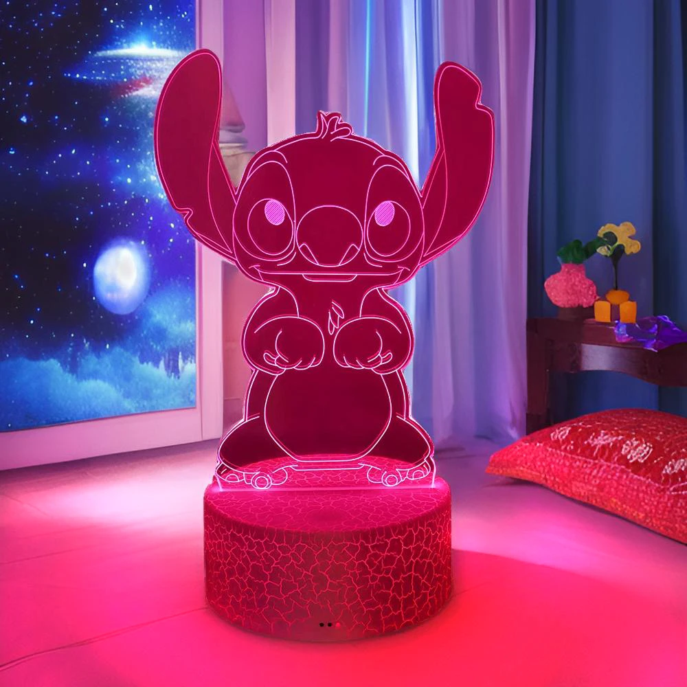

Hot 3D Lamps Illusion Stitch LED Night Light Remote Smart Touch Children Room Decor Lamp Bedside Table Birthday Christmas Gifts