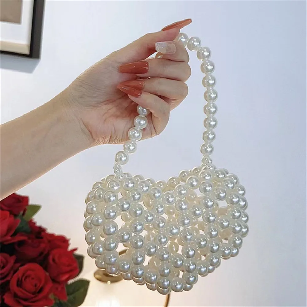 Summer Small Pearl Bag Fashion Luxury Design Pearl Crossbody Bag Shoulder Bag Handbag Girls Bride Clutch Handbag Cosmetic Pouch