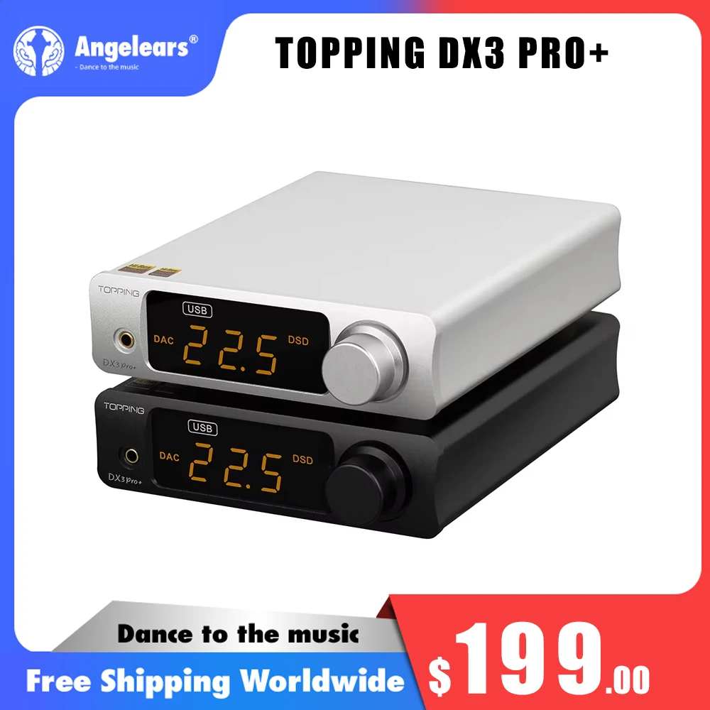 TOPPING DX3 PRO+ DAC Headphone Amplifier ES9038Q2M Decoder Bluetooth 5.0 LDAC Audio DX3 PRO with Remote Control DX3 PRO PLUS