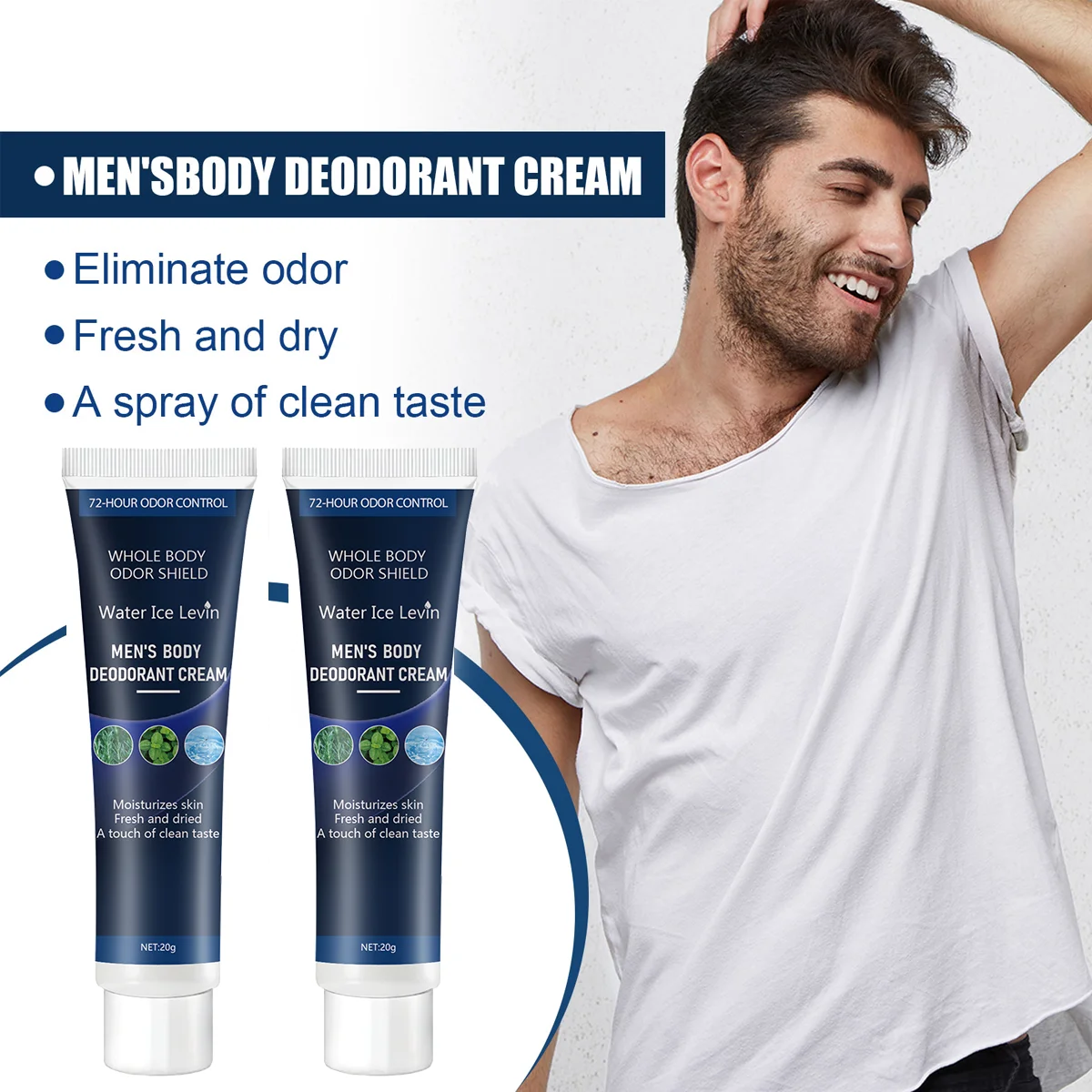 كريم إزالة الروائح الكريهة الخاص: مستخلص نباتي، إزالة الروائح الكريهة، منعش للبشرة، يحافظ على النعومة وطول العمر - العناية بالنظافة الشخصية للرجال