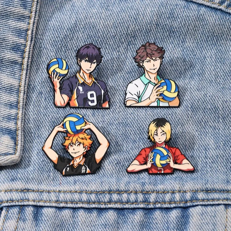 Haikyu Kozume Kenma Hinata Shoyo Exquisite Allzweck-Brosche Kleidung Rucksack Medaillen-Dekoration Hochwertiges Kreatives Cartoon-Abzeichen – Detail 3