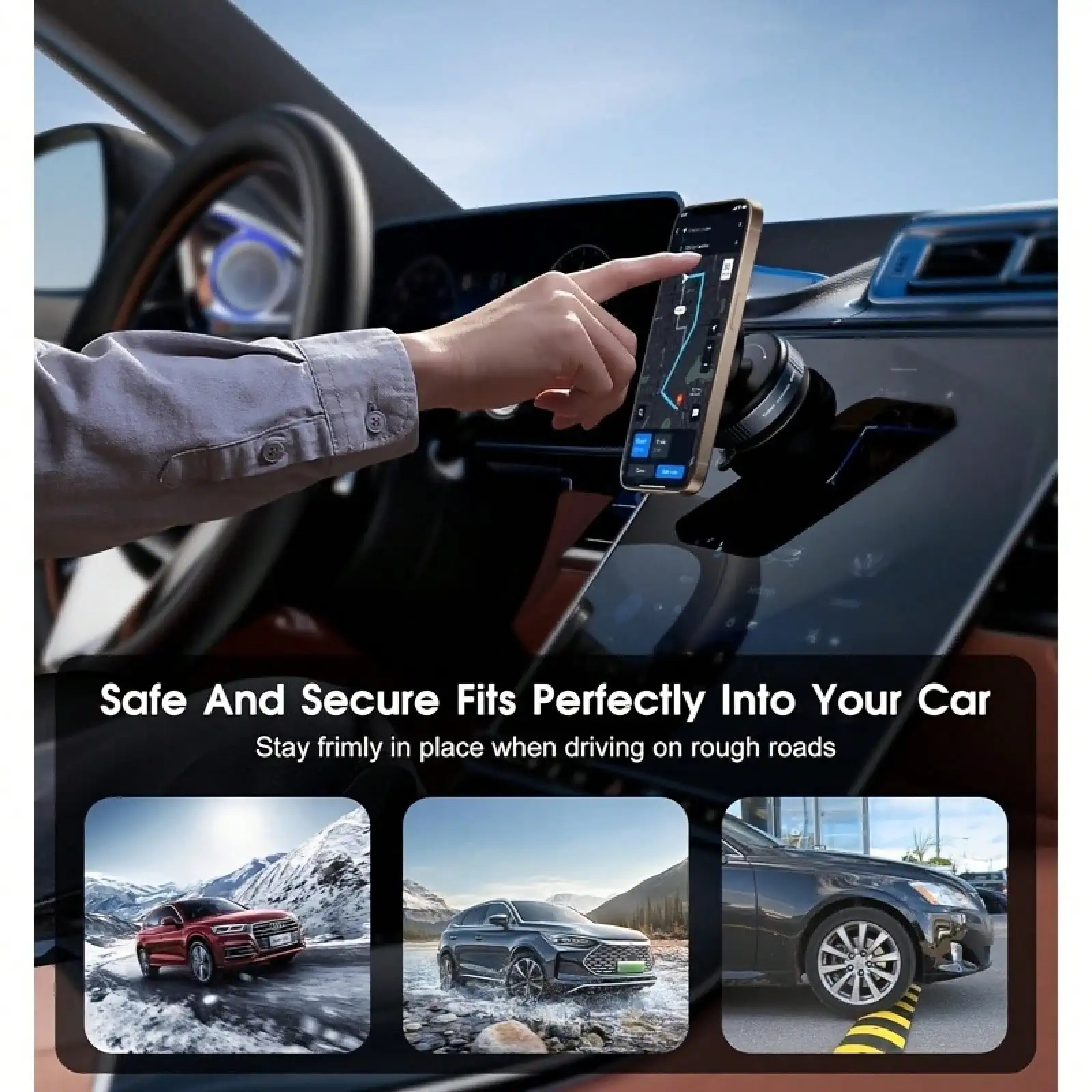 

Vacuum Magnetic Phone Holder | 360 ° Adjustable | Super Strong Suction Magnet | Suitable For Smooth Surfaces | Compatible With IPhone, Android, And All Smartphones | Supports Horizontal/Vertical Screen Use | Detachable Design | Free Your Hands | Car Dashb