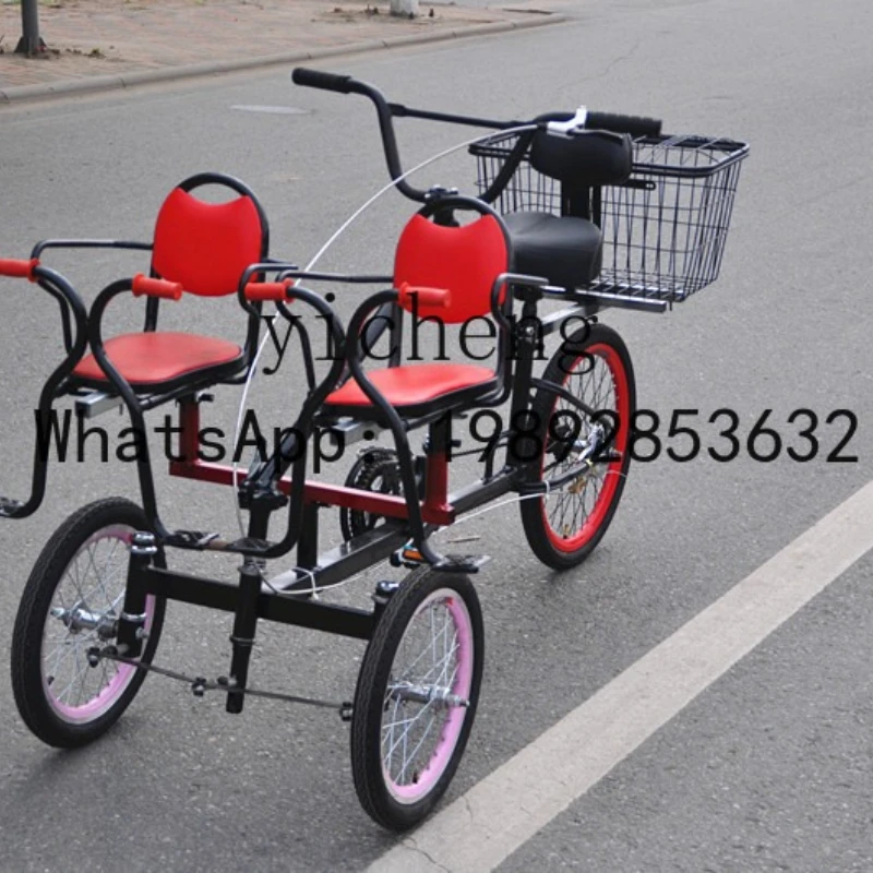 AB  bicycle elderly three-wheeled human pedal scooter front vegetable basket to buy vegetables and send children to ride donkeys