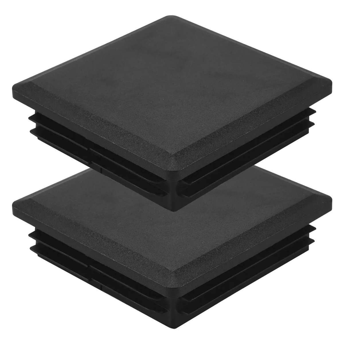 80mm x 80mm Square Plastic Caps Pipe Tube Inserts End Plug 2 Pieces - view 2