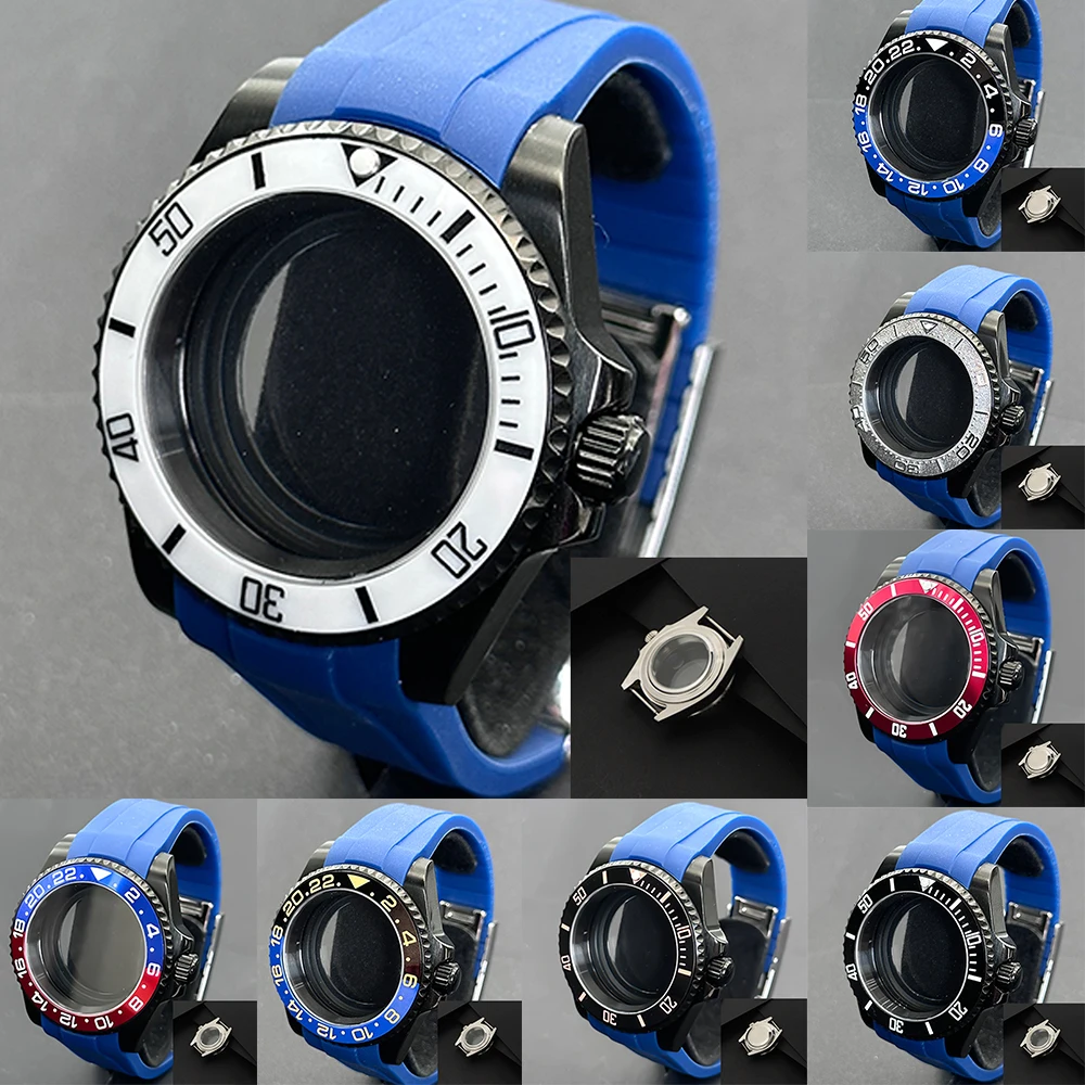 

NH35 GMT Master Ceramic Bezel 40mm Case 316L Steel Sapphire Glass Jubilee Bracelet 28.5mm Dial Unidirectional Bezel forNH34 NH36