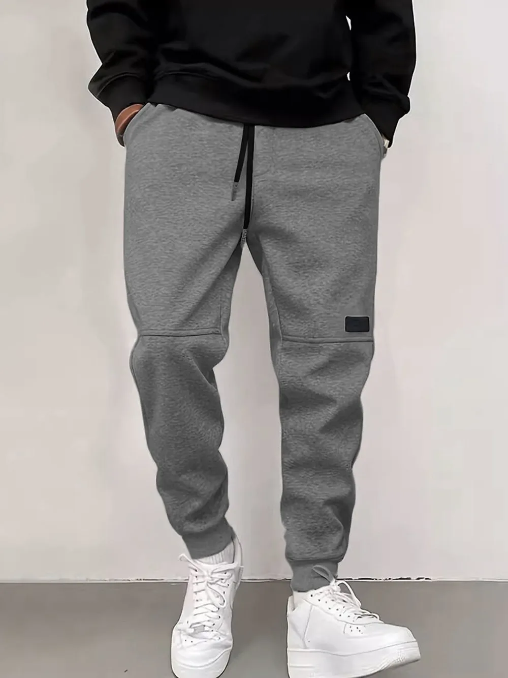 

Весенне-осенние мужские новые однотонные гигиенические брюки High Street, модные брендовые повседневные брюки на ножках