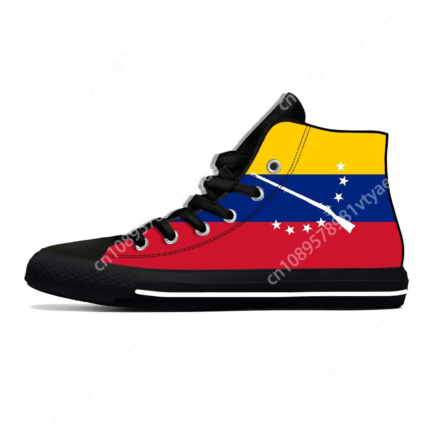 Venezuela Venezuelan Flag 7 Stars Patriotic Pride Casual Cloth Shoes High Top Comfortable Breathable 3D Print Men Women Sneakers