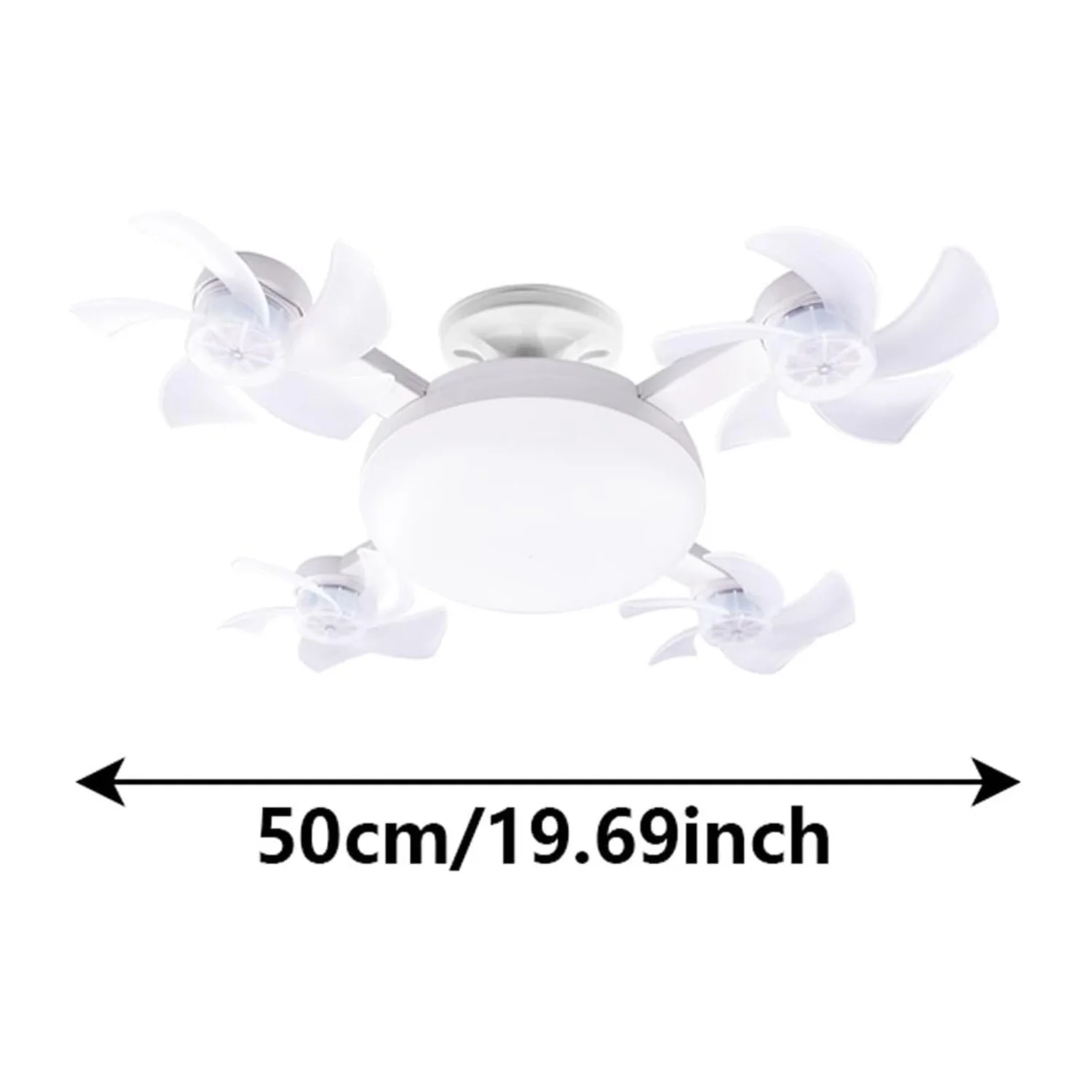 4 Heads Drone Design Ceiling Fan Light 2-in-1 E27 Fan Light with Remote Control AC85-265V Fan Lighting Bulb for Home Restaurant view 5