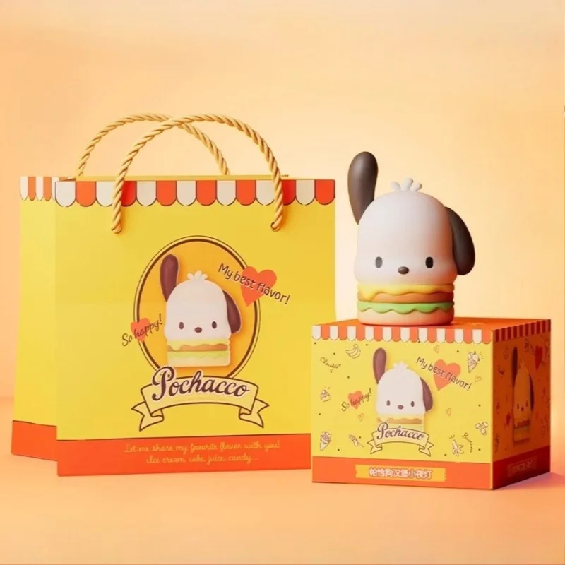 Pochacco Decoración de escritorio Dibujos animados LED Silicona. Luces nocturnas Iluminación Adornos Juguetes Vacaciones Regalos Fiesta Iluminación DIY