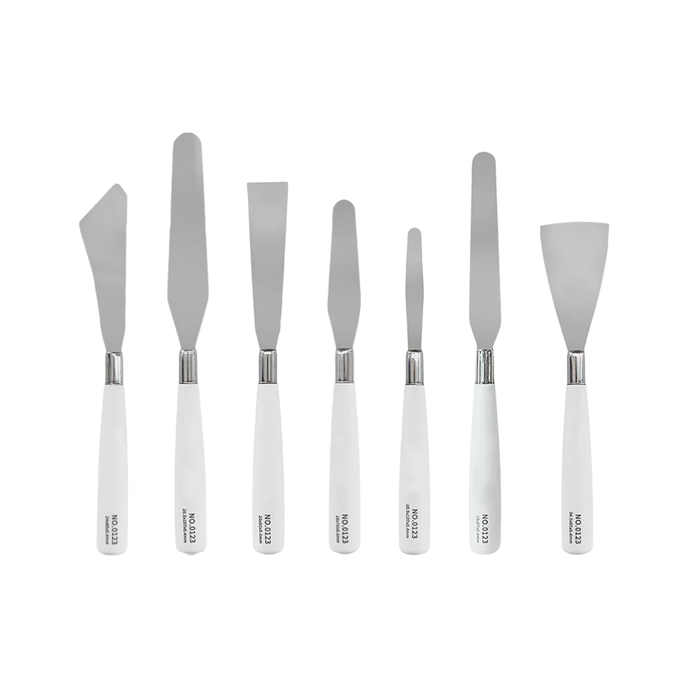 أدوات معدنية صغيرة ملعقة فضية من الفولاذ المقاوم للصدأ تصميم مرن للراحة للحرف اليدوية اليدوية لطلاء الأكريليك