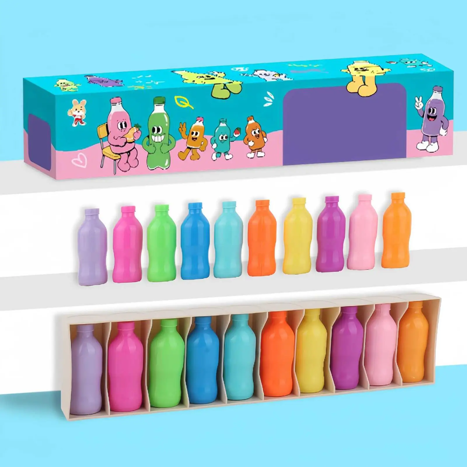 Geheugen Matching Game Guess Color Bottle Game Educatieve activiteiten Leren speelgoed voor kinderen Volwassenen Klaslokaalfeest Familiepicknick