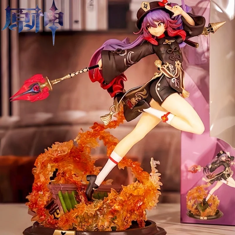 Genshin Impact Hu Tao Anime Figures Game Peripheral Two-dimensional Beauty Girl Statue Action Figure Collection Model Toy Decor