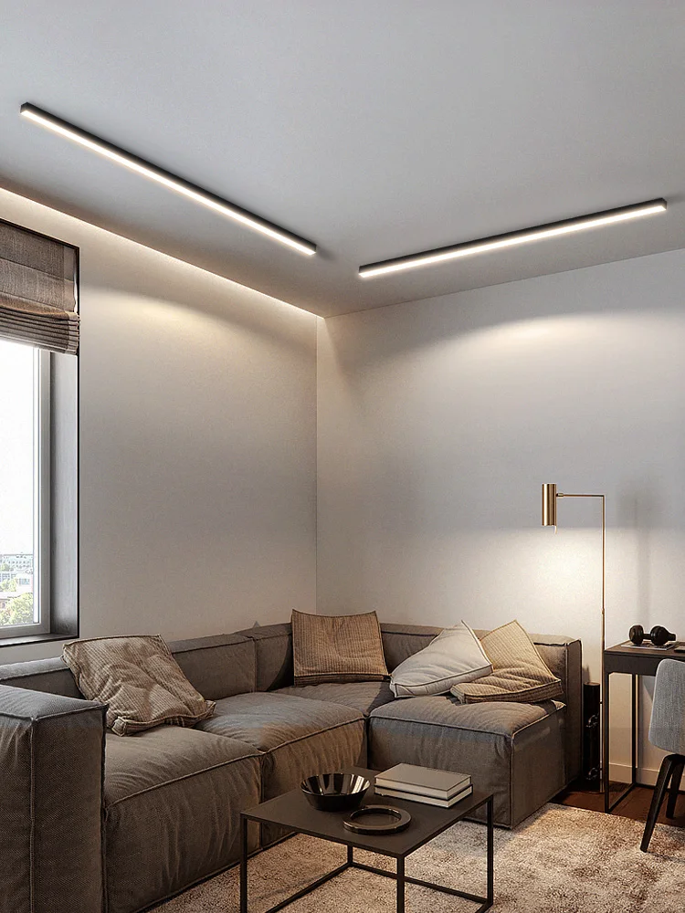 Simple Modern Nordic Long Strip LED Ceiling Light for Aisle Corridor Balcony Porch Entrance Bedroom Interior Lighting