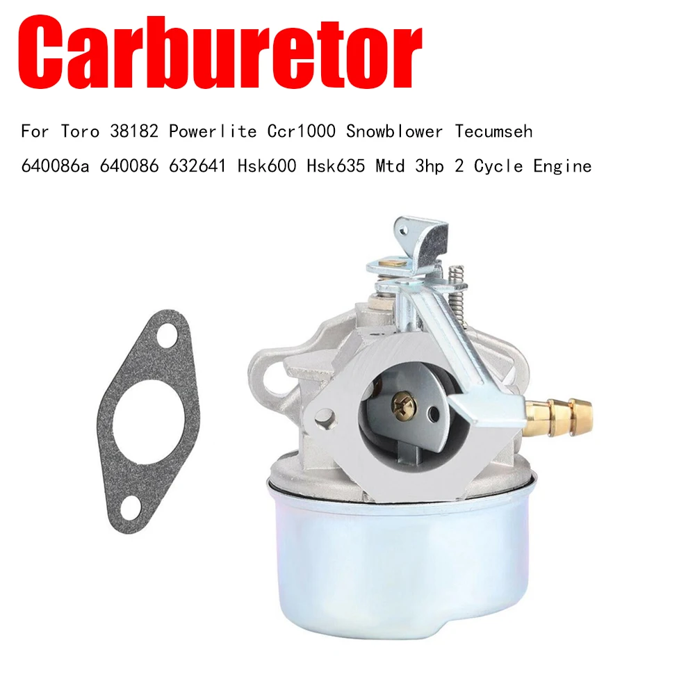 Carburetor Carb For Toro 38182 Powerlite Ccr1000 Snowblower Tecumseh 640086a 640086 632641 Hsk600 Hsk635 Mtd 3hp 2 Cycle Engine