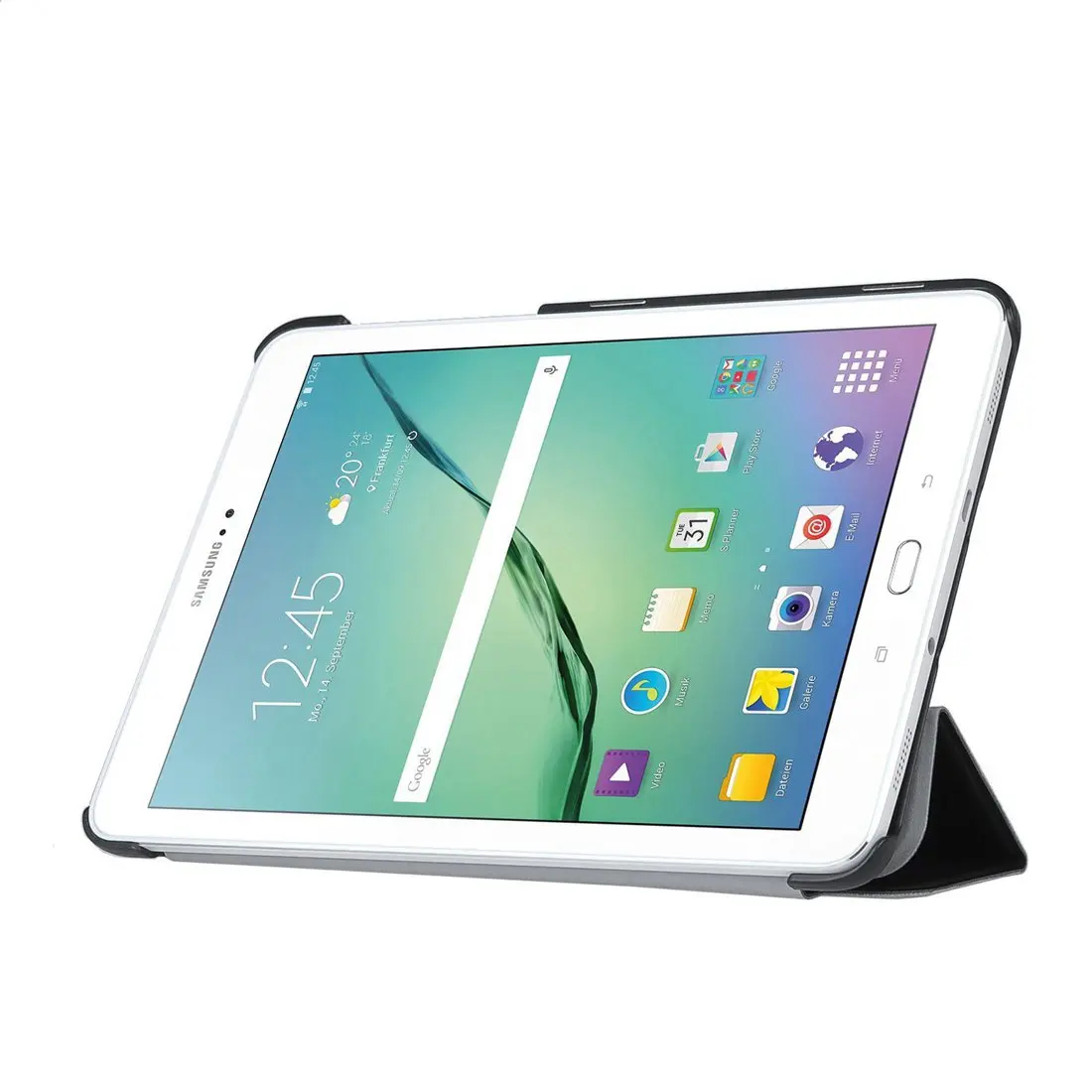 جراب غطاء ذكي نحيف لجهاز Samsung Galaxy Tab S2 ، أسود ، جهاز لوحي 8 بوصة