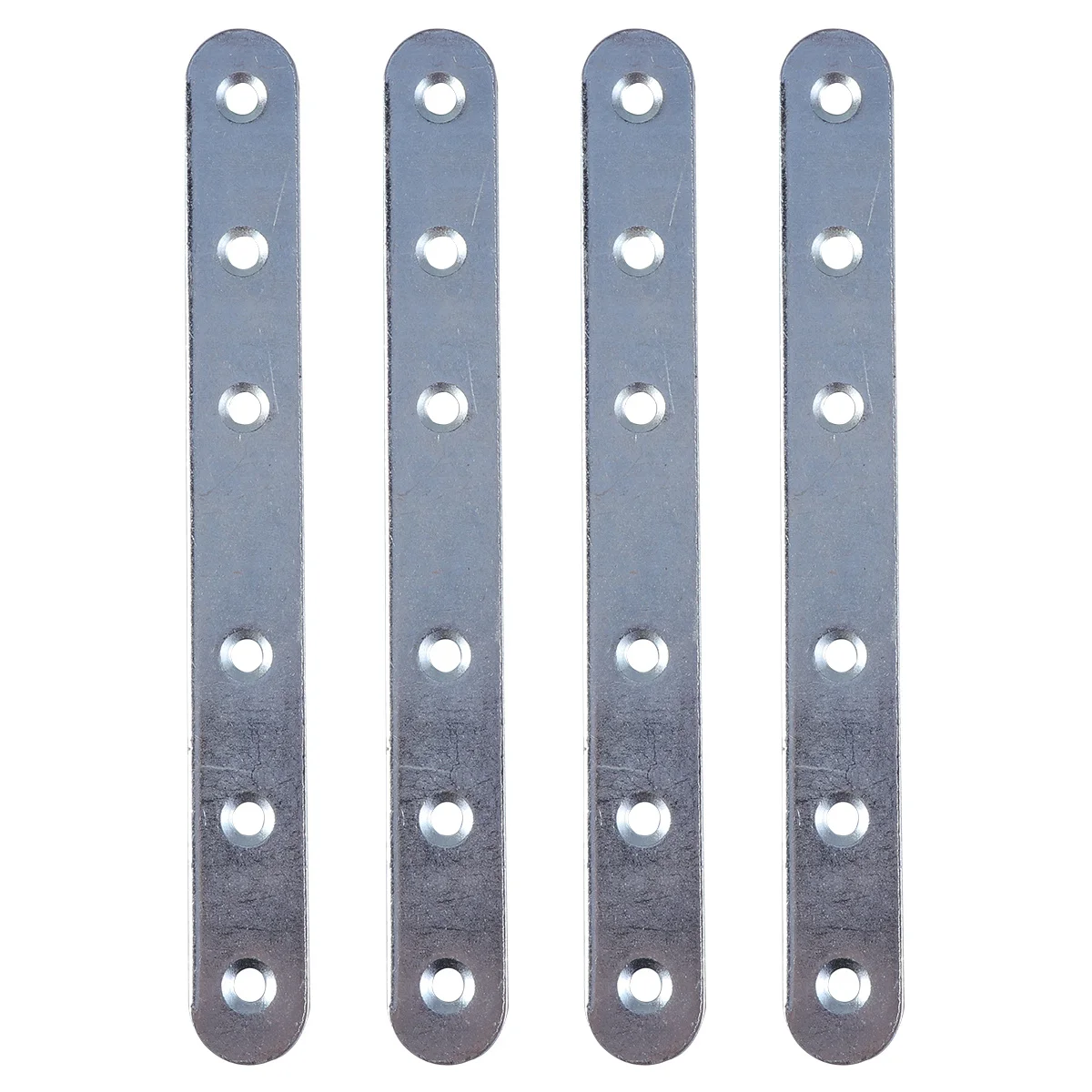 

4pcs Cold Rolled Steel Straight Sheet Metal Bracket Steel Brace Rust Resistant Corrosion Proof Durable Easy Install Iron Plate