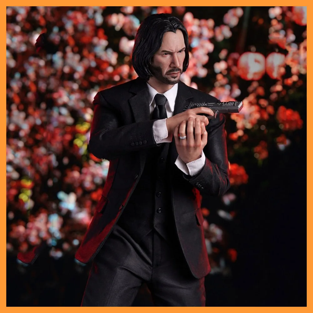 Collectible PRESENT TOYS PT-sp61 1/6 Scale Black Suit Killer Keanu Reeves Full Set Model 12Inch Men Soldier Action Figure Toys