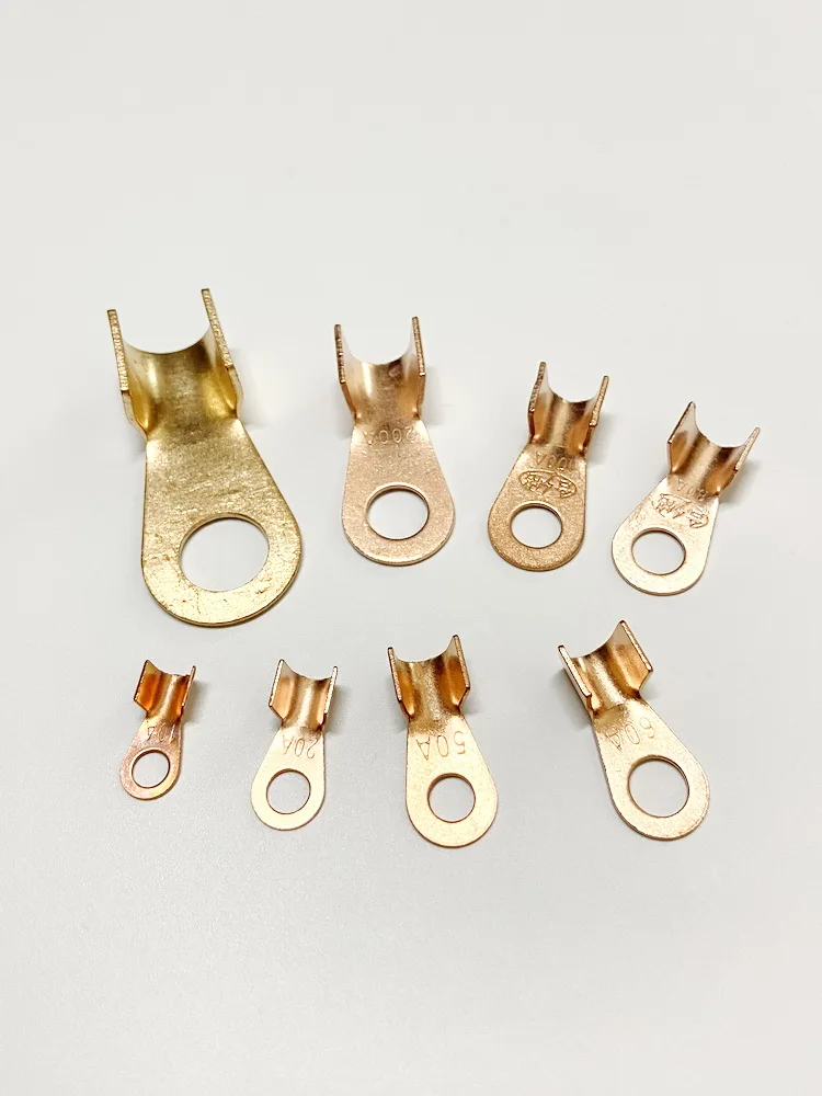 

Brass 10-400A Open End Type Without Insulation Sleeve Circular Connector Cold Pressed Large Current Crimping Wire Terminals