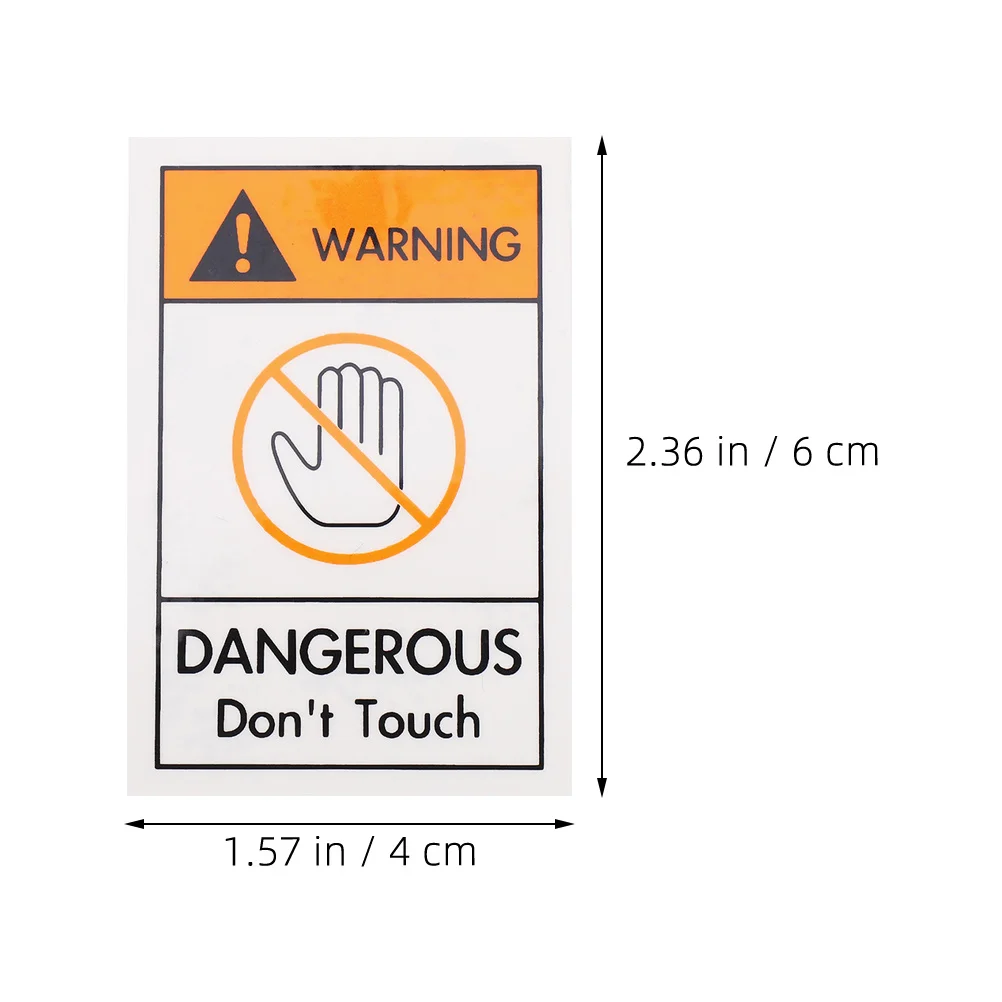 3Pcs Do Not Touch Warning Stick Stickers Durable PVC Safety Warning Sign Decals for Industrial Use Don't Touch Sign