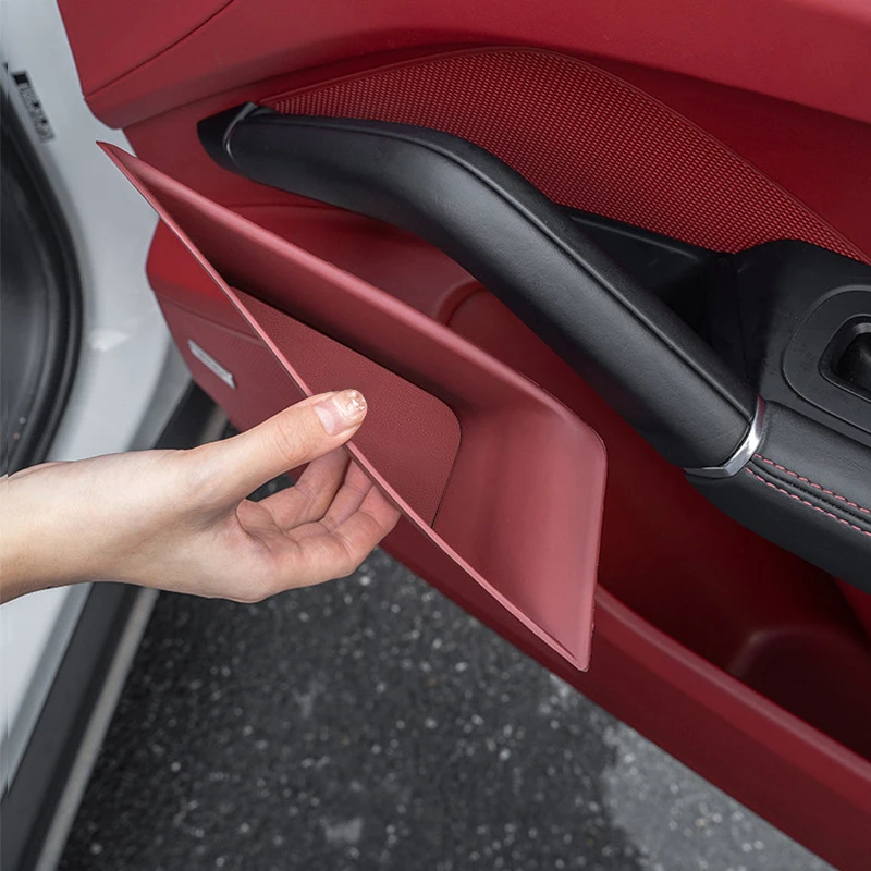 

For Porsche Cayenne Macan Car Door Handle Storage Box Front Rear Door Organizer Keys Phone Holder LHD Auto Interior Accessories