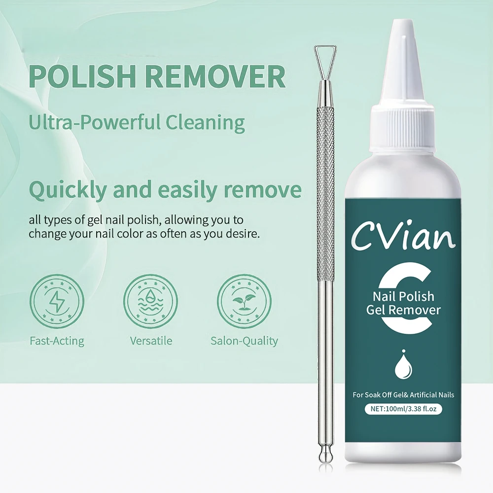 Gel Nail Polish Remover Kit, 100ml/3.3oz Soak-Off Gel Nail Polish Remover - Effectively and Easily Removes Gel Nail Polish image 5