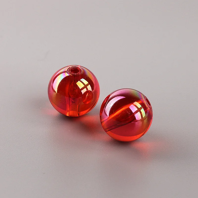 PandaHall 220 Stück AB-beschichtete transparente Acryl-Rundperlen, 16mm Mehrfarbige Schillernde Oberfläche für DIY Armband Schmuck Basteln – Detail 37
