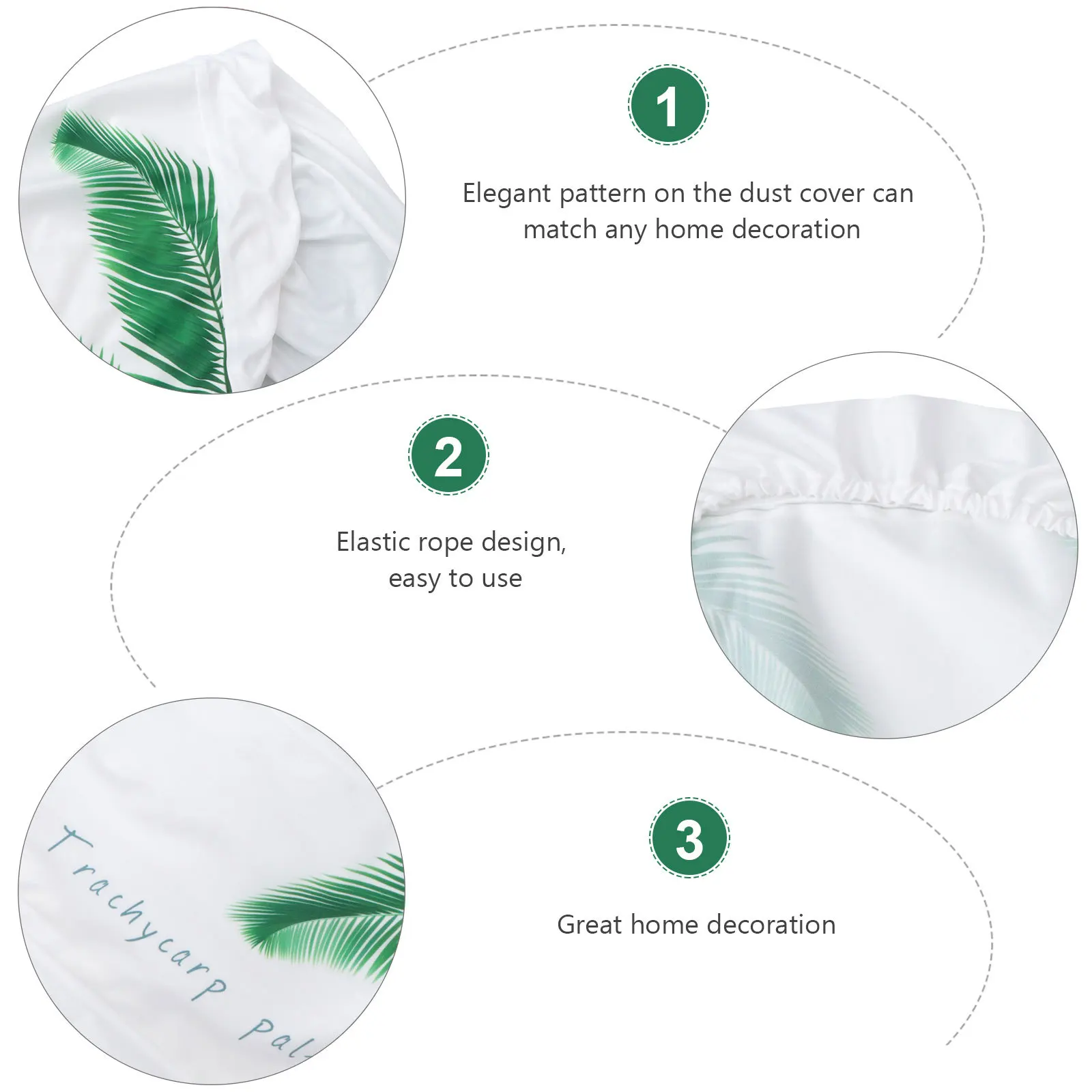 

Air Conditioner Dust Cover 90Cm Banana Leaf Pattern Elastic Fabric Waterproof Protective Cover for Wall Mounted Decor