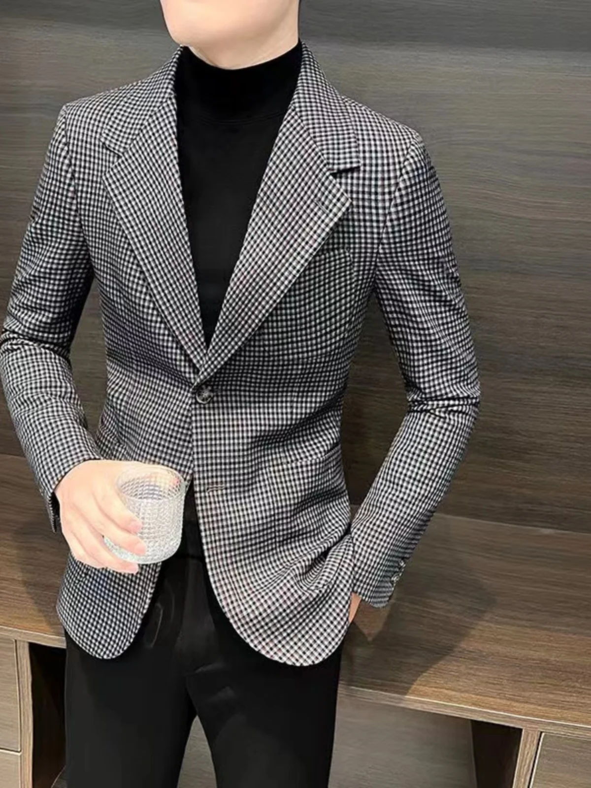 

Мужской повседневный костюм Sli: Новая осенняя коллекция, модный, для молодых джентльменов, легкий люкс, деловой, формальный, высококачественный, приталенный пиджак