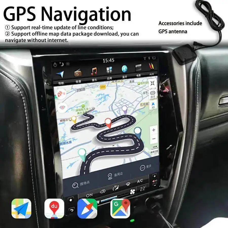 Carplay Vertical Screen For TOYOTA Fortuner HILUX Revo 2016-2022 Android 15 GPS 12.1'' Multimedia Video Player Stereo Car Radio - Image 5