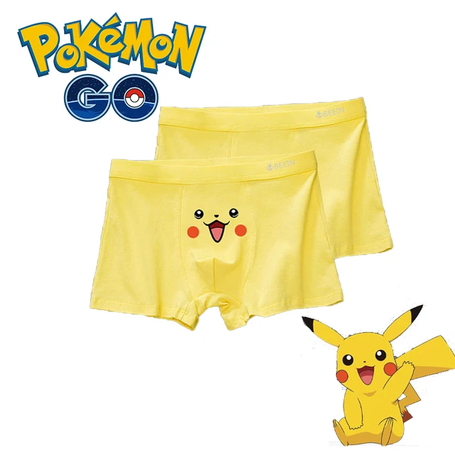 3pcs Pokemon Pikachu Yellow Underwear Men s Cute Adult Men s Cotton Elasticity Boxer Cartoon Boys Shorts Men s Underwear Winter AliExpress