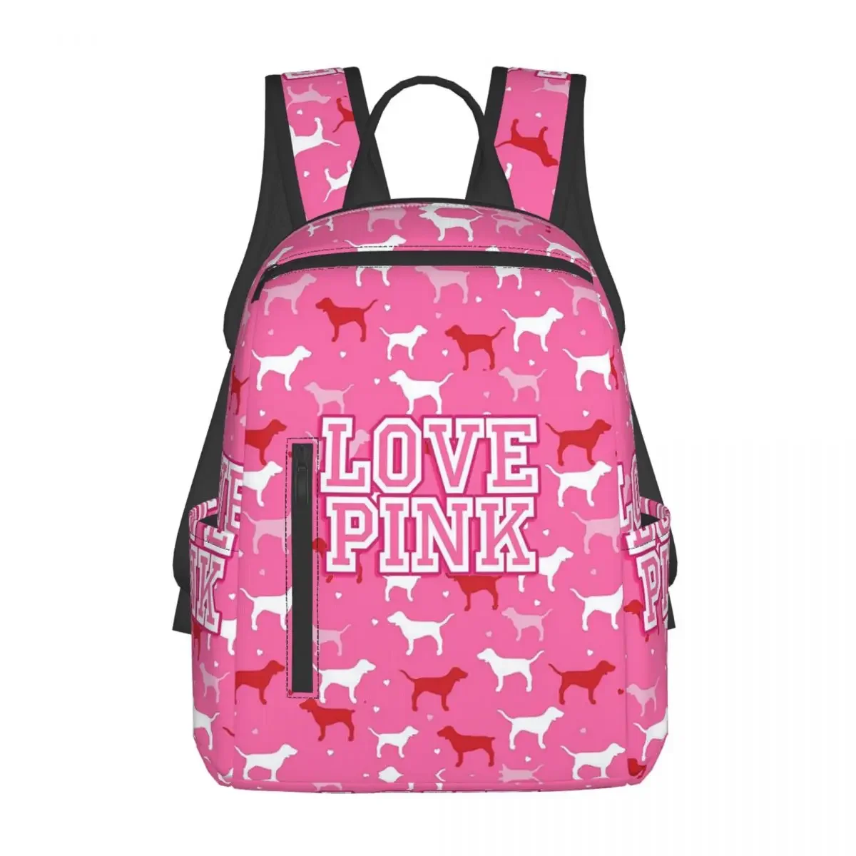 

Love Pink Backpack Daypack Large Capacity Kids BookBag School Bag Shoulder Bags for Men Women