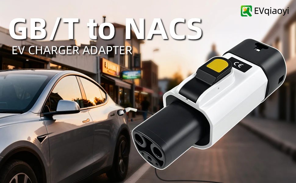 EVqiaoyi GB/T auf NACS EV-Adapter 32A 7KW GB/T EV-Adapter für Tesla EVs Konverter mit Temperaturregelung für schnelles, sicheres Laden – Detail 1
