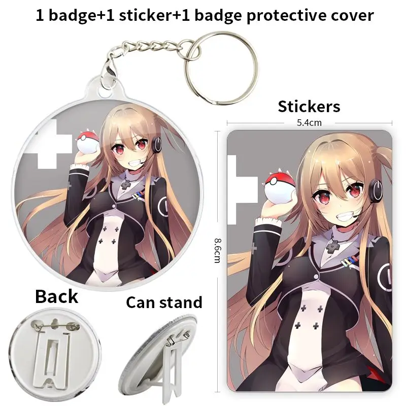 Game Club Project vtuber personaje de Anime botón suave insignia broche ancla periféricos Pin hojalata regalo de cumpleaños baratija