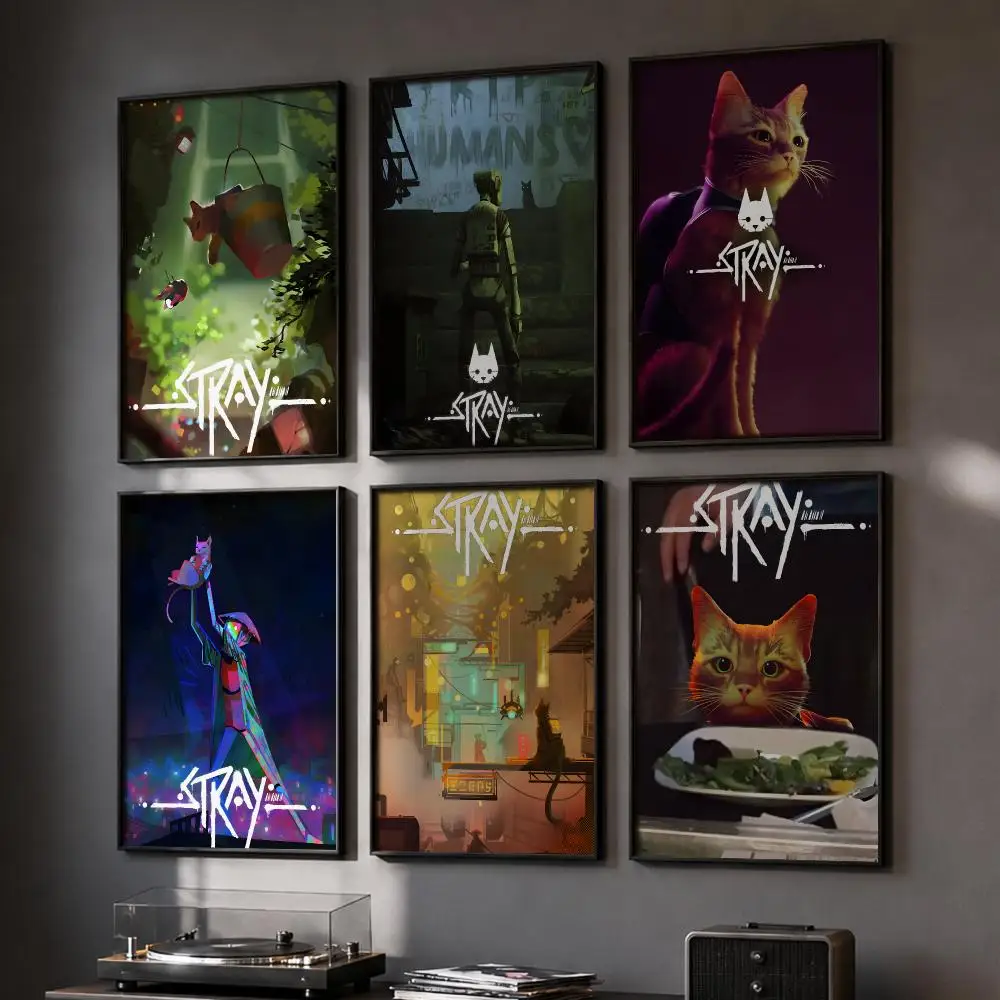 Video Game S-Stray Cool Poster HD Home Wall Stickers House Hallway Living Room Bedroom Bar Office Decor Art Prints