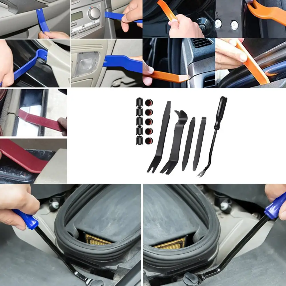 

Portable Car Panel Removal Tool Kit Nail Puller Radio Removal Pry Door Repair Installer Hand Trim Clip Tool Audio Dash I9V8