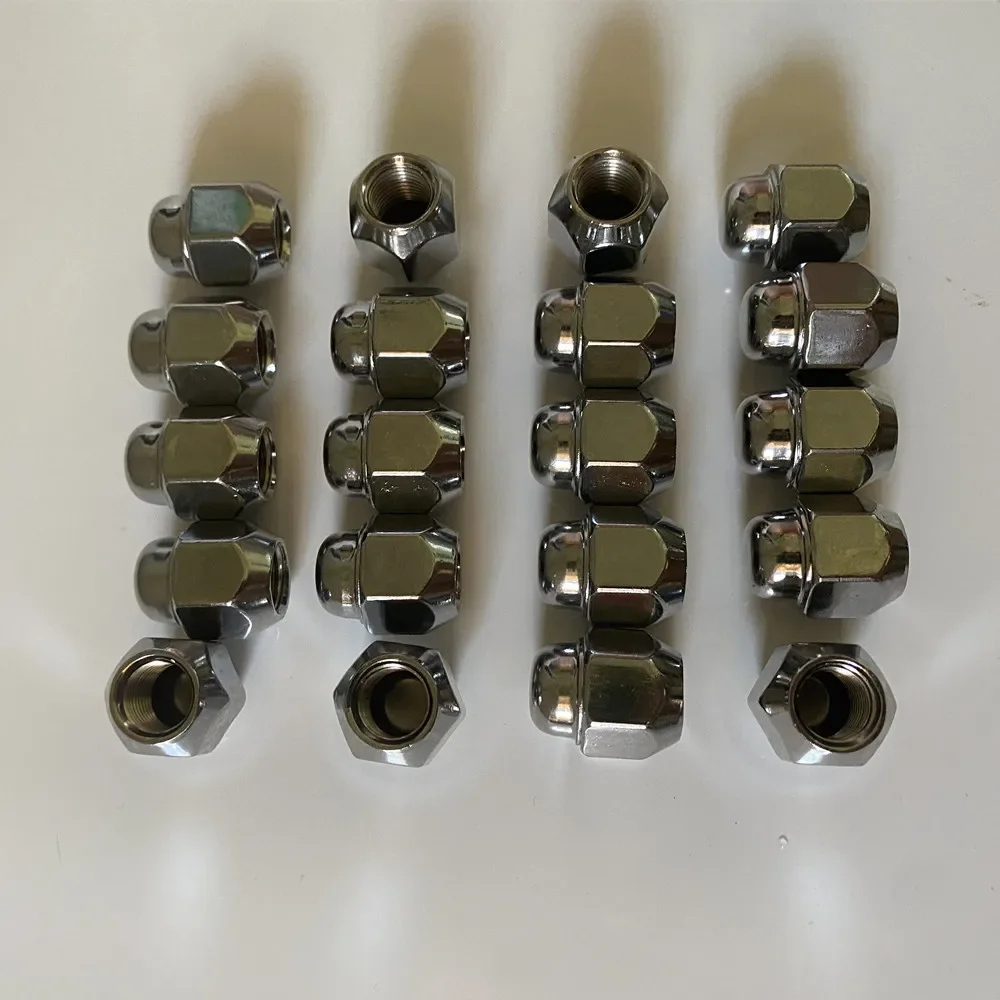 M12x1.25  Wheel Lug  Nuts Chrome 12x1.25mm 3/4 Hex 19mm  Lug  Nuts for Subaru  Forester  Subaru Ascent   Subaru BRZ Nuts  20pcs