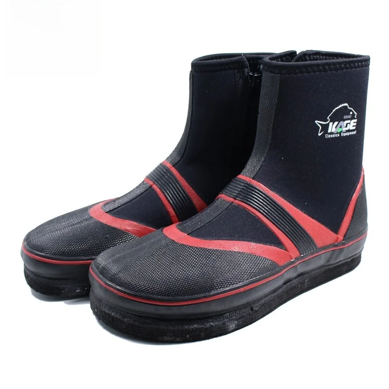 

Ledi Men's Mid-Cut Fiing oes Slip-Resistant Boot with Felt Sole And Nail for Ro Climbing Summer Fiing Gear Str Tru...