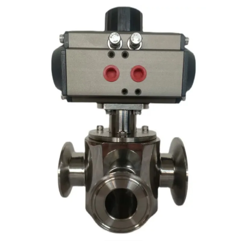 304 Stainless Steel Three-Way Filling Valve, Large Particle Rotary Valve for Filling Machine