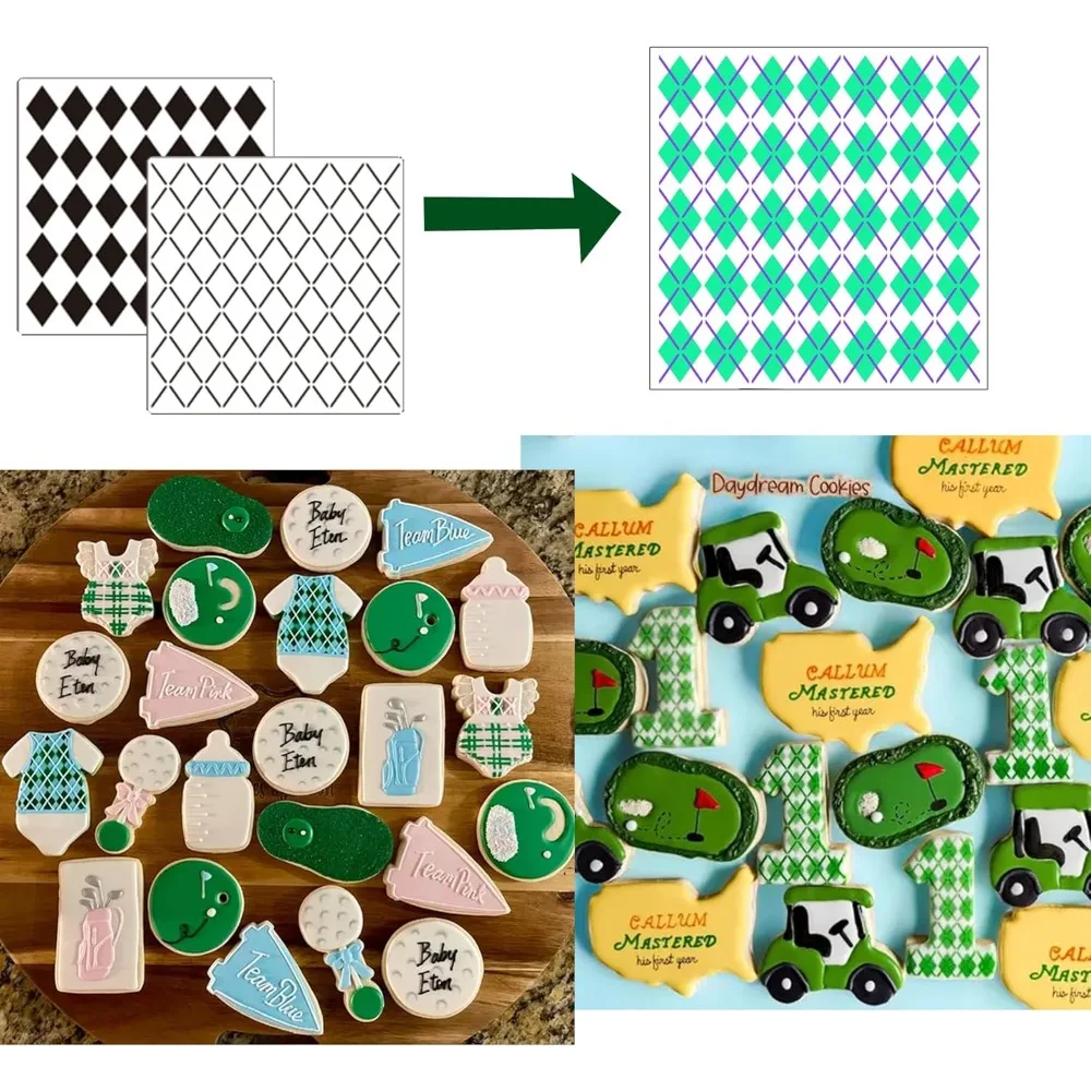 12-Pack Cookie Stencils Set Floral Fruit Geometric Reusable PET Hollow Baking Templates for DIY Cards Home Decor