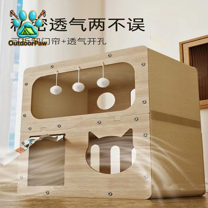 Cat Scratching Board Cat Nest Wear-resistant and Non-crumbling Integrated Cat House Four Seasons Scratch-resistant Claw Board