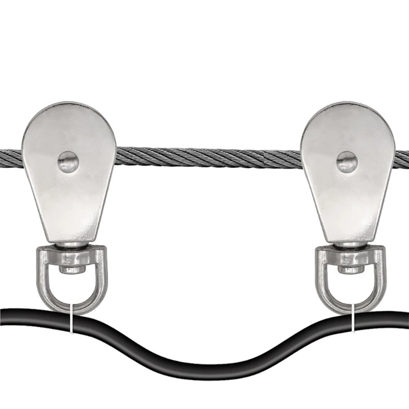 ipiip Strong Wire Rope Pulley Pulley for 100-140kg Heavy Load Capacity Smooth Pulley Suitable for Multiple Applications