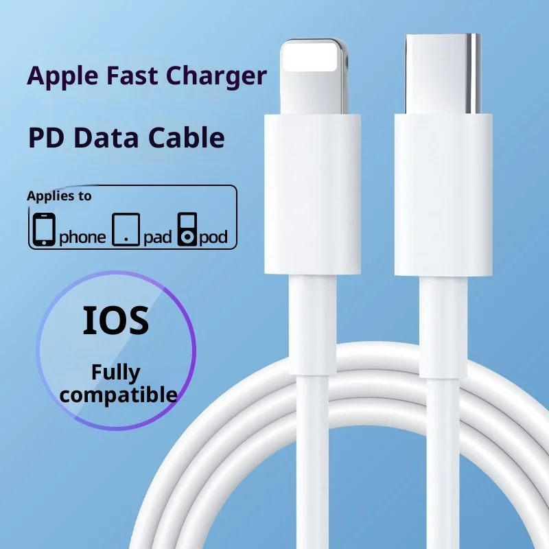 

30W PD Fast USB-C charging cable Cord For iPhone 14 13 12 11 10 9 8 Pro Max mini X XR XS Max Rapid Charging Phone Charger Cable