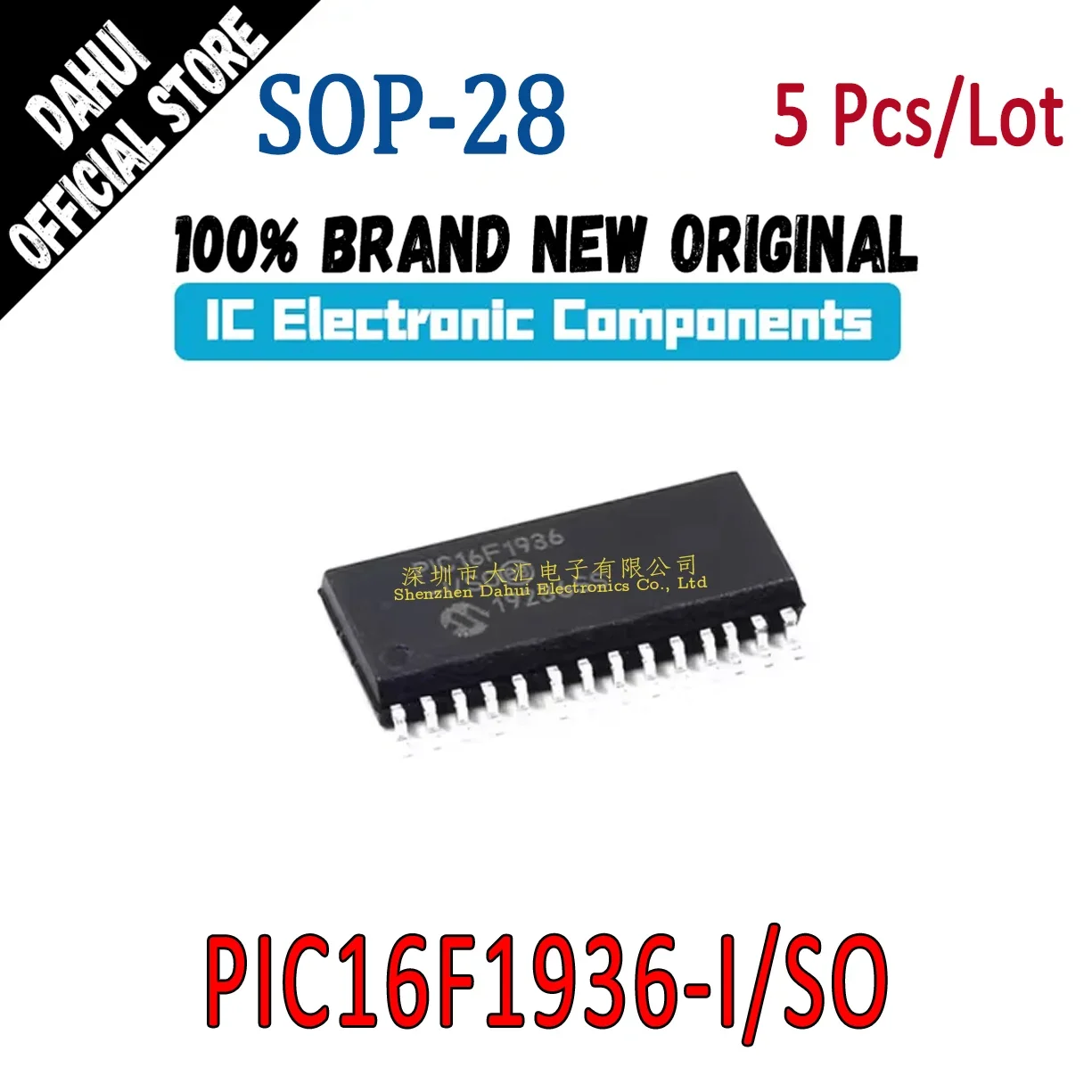 

5Pcs PIC16F1936-I/SO PIC16F1936 I SO SOP-28 MCU Microcontroller chip IC Brand New Original In Stock