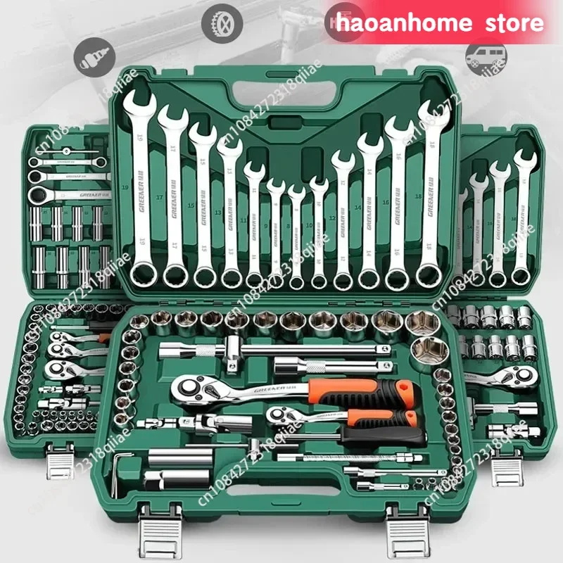 Car Repair Tool Set Socket Wrench Ratchet Car Repair Kit Universal Multi-function