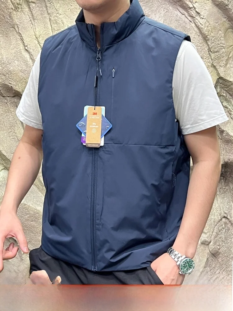 

Теплый Fce Jaet, мужской уличный хлопковый жилет с воротником-стойкой, пальто, водонепроницаемый ветрозащитный осенне-зимний молодежный повседневный цвет