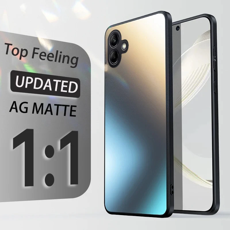 حافظة مضادة للصدمات لهاتف سامسونج جالاكسي A07 A17 فاخرة من السيليكون غير اللامع AG متجمد لهاتف سامسونج جالاكسي A07 A17 غطاء خلفي مضاد للسقوط