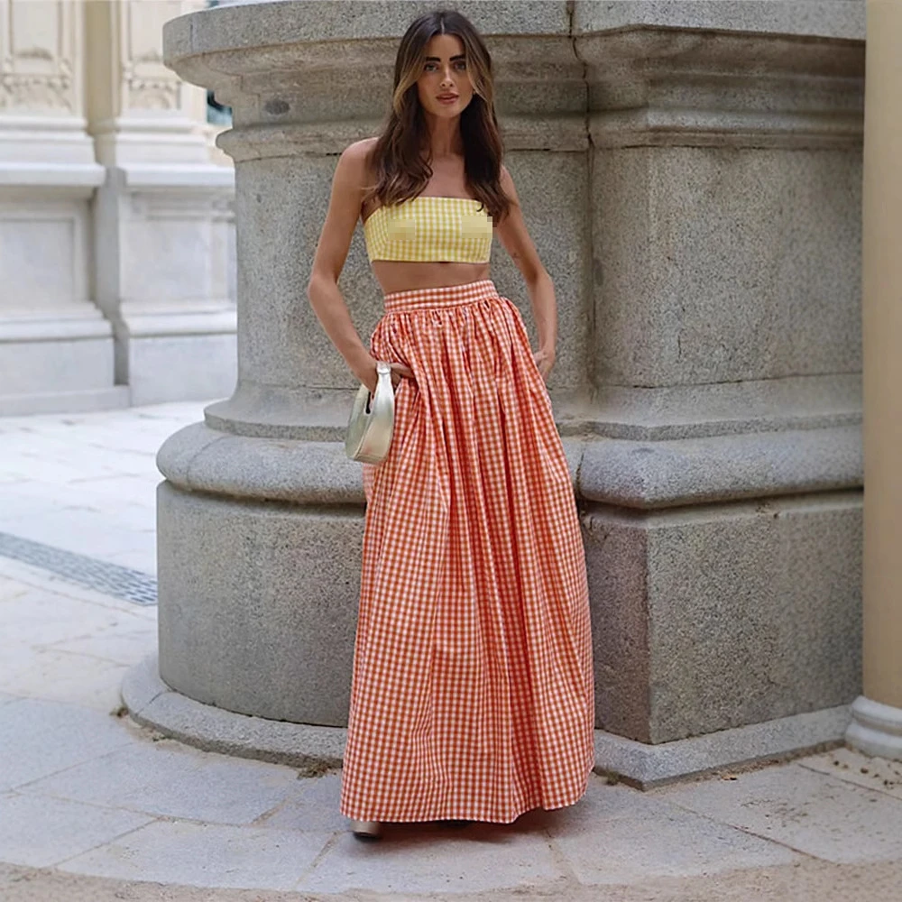 

Пляжная Vaion, повседневный сексуальный жилет на бретелях для девочек, длинный комплект Dr, модный костюм из двух предметов для молодых женщин, летний сезон