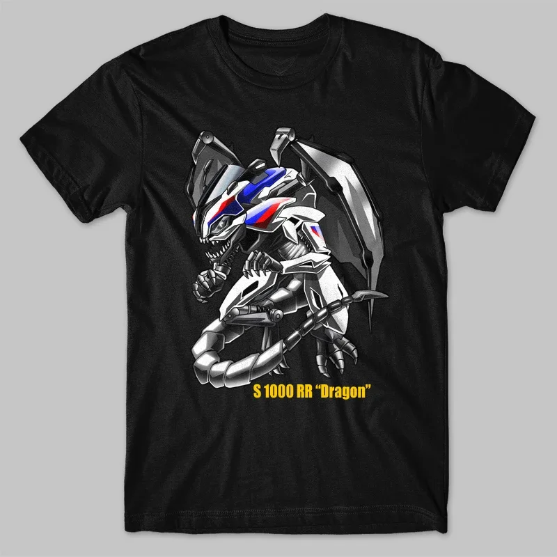 Classic Motorcycle S 1000 RR Dragon Transfiguration Inspired T-Shirt 100% Cotton O-Neck Short Sleeve Summer Casual Mens T-shirt