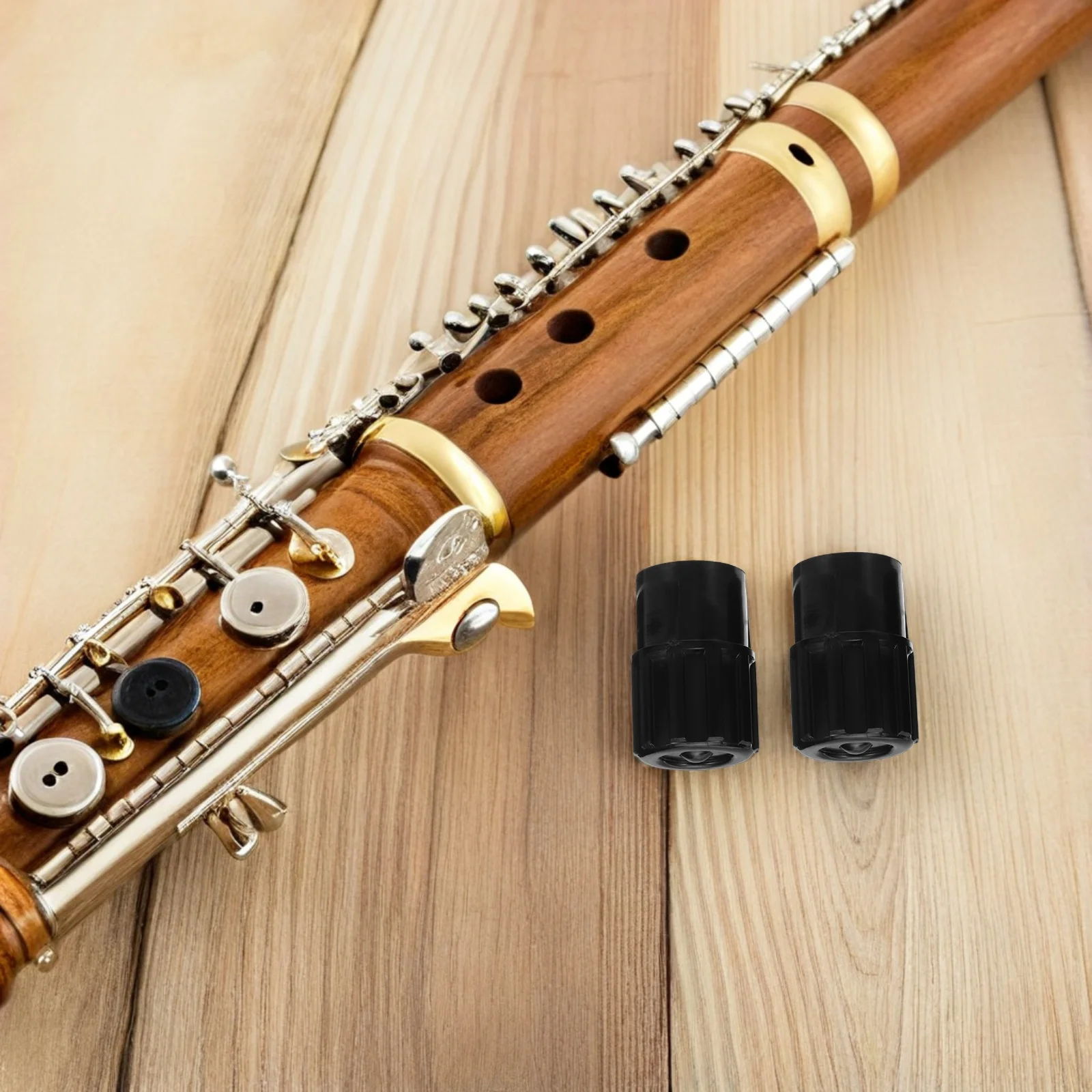

2pcs Black Alto Saxophone Plug Stopper Durable Plastic Material Musical Instrument Parts Accessories Tenor Clarinet Body